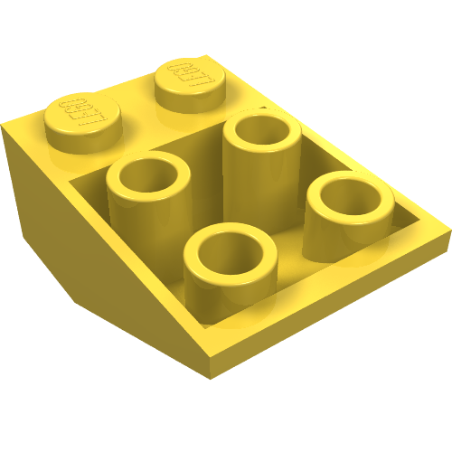 Part 3747a - Slope, Inverted 33 3 x 2 with Flat Bottom Pin without Connections between Studs - De BrickPlaats