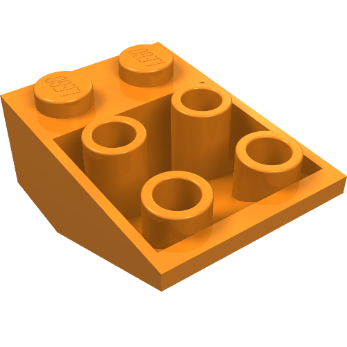 Part 3747a - Slope, Inverted 33 3 x 2 with Flat Bottom Pin without Connections between Studs - De BrickPlaats