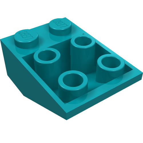 Part 3747a - Slope, Inverted 33 3 x 2 with Flat Bottom Pin without Connections between Studs - De BrickPlaats