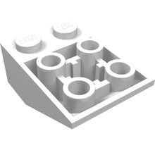 Part 3747b - Slope, Inverted 33 3 x 2 with Flat Bottom Pin and Connections between Studs - De BrickPlaats