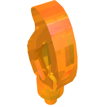 Part 37775 - Wave Rounded Straight Single with Small Pin End (Candle Flame) - De BrickPlaats