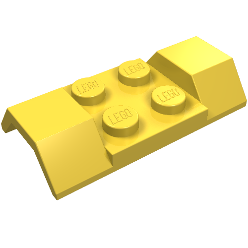 Part 3787 - Vehicle, Mudguard 2 x 4 with Arch Smooth - De BrickPlaats