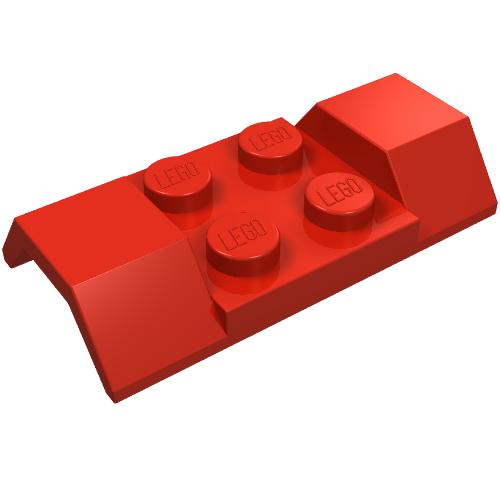 Part 3787 - Vehicle, Mudguard 2 x 4 with Arch Smooth - De BrickPlaats