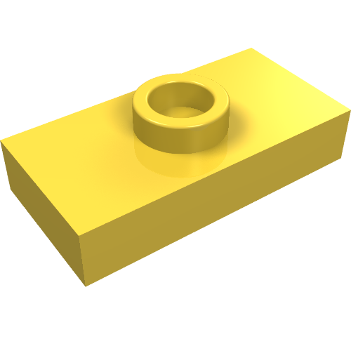 Part 3794a - Plate, Modified 1 x 2 with 1 Stud without Groove (Jumper) - De BrickPlaats