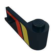 Part 3821p03 - Door 1 x 3 x 1 Right with Red and Yellow Stripes Pattern - De BrickPlaats