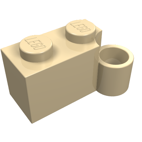 Part 3831 - Hinge Brick 1 x 4 Swivel Base - De BrickPlaats