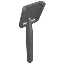 Part 3837 - Minifigure, Utensil Shovel / Spade - Handle with Round End - De BrickPlaats