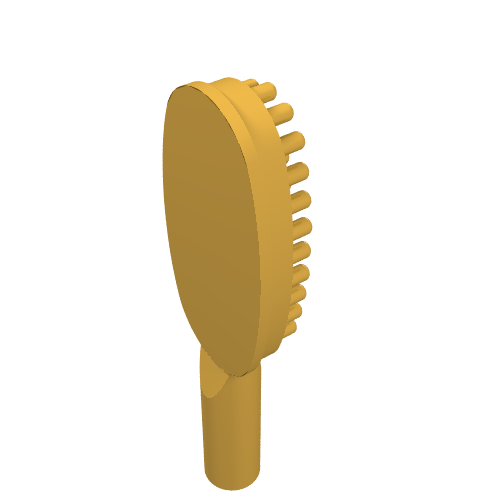 Part 3852b - Minifigure, Utensil Hairbrush - 10mm Handle - De BrickPlaats