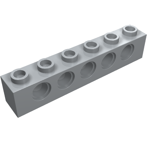 Part 3894 - Technic, Brick 1 x 6 with Holes - De BrickPlaats