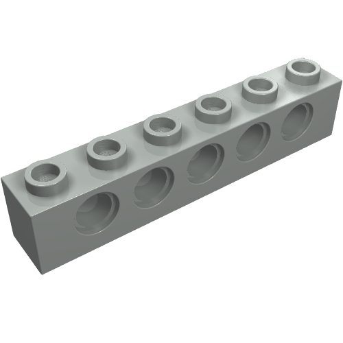 Part 3894 - Technic, Brick 1 x 6 with Holes - De BrickPlaats