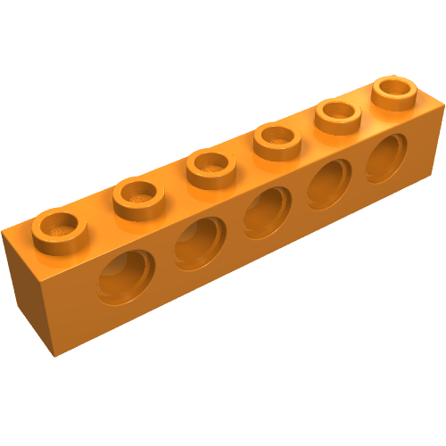 Part 3894 - Technic, Brick 1 x 6 with Holes - De BrickPlaats