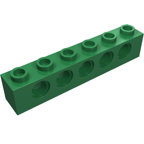 Part 3894 - Technic, Brick 1 x 6 with Holes - De BrickPlaats