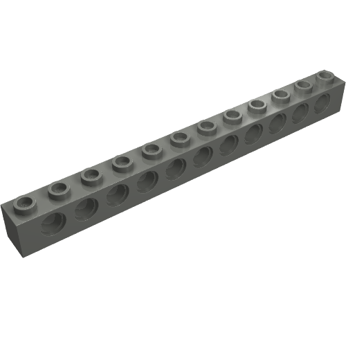 Part 3895 - Technic, Brick 1 x 12 with Holes - De BrickPlaats
