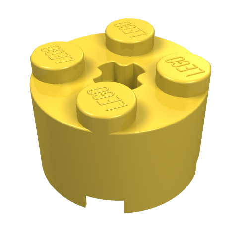 Part 3941 - Brick, Round 2 x 2 with Axle Hole - De BrickPlaats