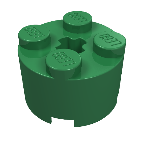 Part 3941 - Brick, Round 2 x 2 with Axle Hole - De BrickPlaats