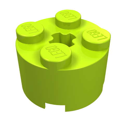 Part 3941 - Brick, Round 2 x 2 with Axle Hole - De BrickPlaats