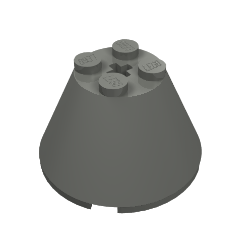 Part 3943b - Cone 4 x 4 x 2 with Axle Hole - De BrickPlaats