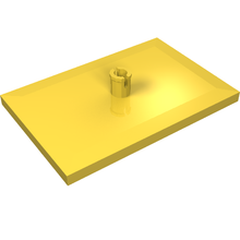 Part 4025 - Train Bogie Plate (Tile, Modified 6 x 4 with 5mm Pin) - De BrickPlaats