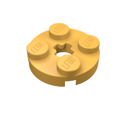 Part 4032 - Plate, Round 2 x 2 with Axle Hole - De BrickPlaats