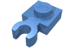 Part 4085d - Plate, Modified 1 x 1 with Open O Clip Thick (Vertical Grip) - De BrickPlaats