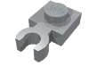 Part 4085d - Plate, Modified 1 x 1 with Open O Clip Thick (Vertical Grip) - De BrickPlaats