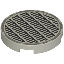 Part 4150ps4 - Tile, Round 2 x 2 with Fine Mesh Grille Manhole Cover Pattern - De BrickPlaats