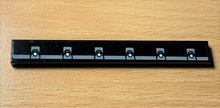 Part 4162pb229 - Tile 1 x 8 with Metal Rivets Pattern (Sticker) - Set 42078 - De BrickPlaats
