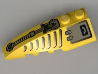 Part 41748pb007 - Wedge 6 x 2 Left with Hose, Grille, and Hatch Pattern - De BrickPlaats