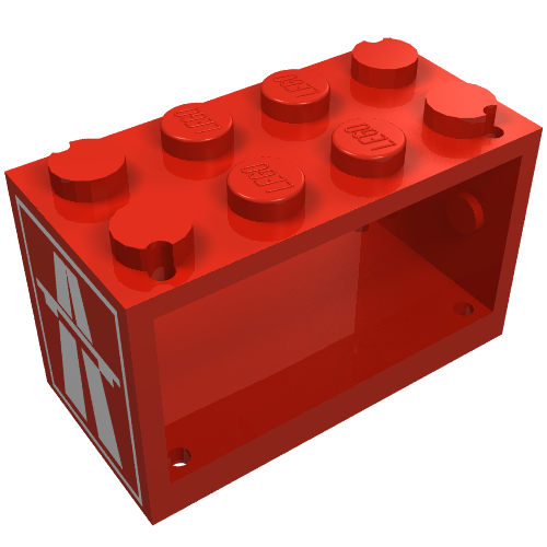 Part 4209p05 - String Reel 2 x 4 x 2 Holder with Highway Pattern - De BrickPlaats