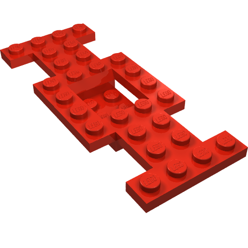 Part 4212b - Vehicle, Base 4 x 10 x 2/3 with 2 x 2 Recessed Center with Smooth Underside, No Center Hole - De BrickPlaats