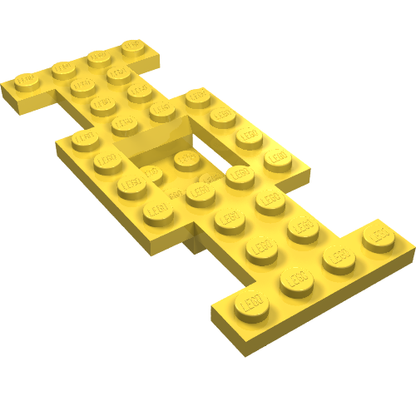 Part 4212b - Vehicle, Base 4 x 10 x 2/3 with 2 x 2 Recessed Center with Smooth Underside, No Center Hole - De BrickPlaats