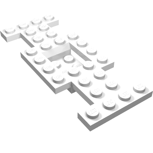 Part 4212b - Vehicle, Base 4 x 10 x 2/3 with 2 x 2 Recessed Center with Smooth Underside, No Center Hole - De BrickPlaats