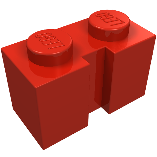 Part 4216 - Brick, Modified 1 x 2 with Channel - De BrickPlaats