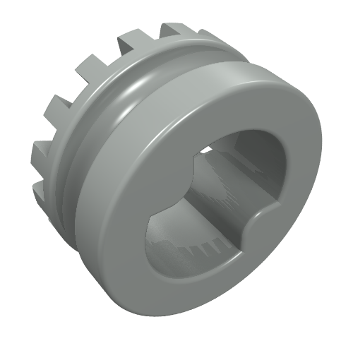 Part 4265b - Technic Bush 1/2 Toothed, Two Interior Ridges - De BrickPlaats