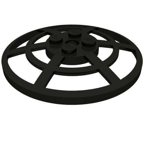 Part 4285b - Dish 6 x 6 Inverted (Radar) Webbed - Type 2 (Underside Attachment Positions at 90 degrees) - De BrickPlaats
