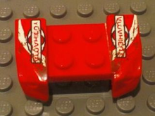 Part 44674pb13 - Vehicle, Mudguard 2 x 4 with Headlights Overhang with 'YUBIHAMA' Pattern on Both Sides (Stickers) - Set 8130 - De BrickPlaats