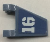 Part 44676pb056R - Flag 2 x 2 Trapezoid with White '16' Pattern Model Right Side (Sticker) - Set 70629 - De BrickPlaats