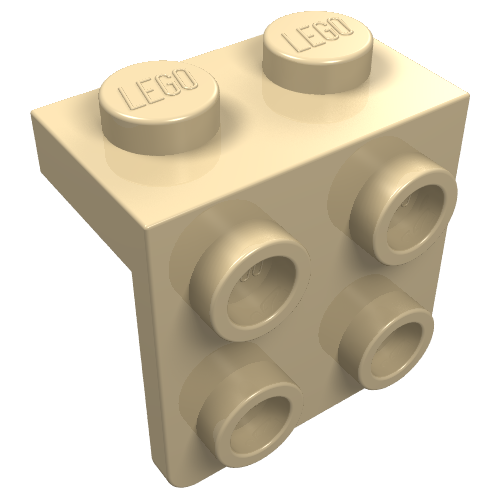 Part 44728 - Bracket 1 x 2 - 2 x 2 - De BrickPlaats