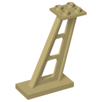 Part 4476b - Support 2 x 4 x 5 Stanchion Inclined, 5mm Wide Posts - De BrickPlaats