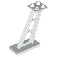Part 4476b - Support 2 x 4 x 5 Stanchion Inclined, 5mm Wide Posts - De BrickPlaats