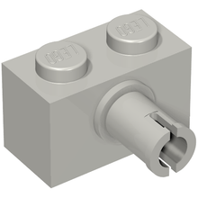 Part 44865 - Brick, Modified 1 x 2 with Pin and Bottom Stud Holder - De BrickPlaats