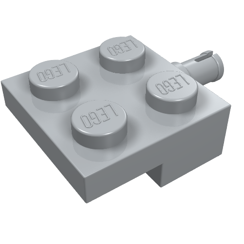 Part 4488 - Plate, Modified 2 x 2 with Wheel Holder - De BrickPlaats