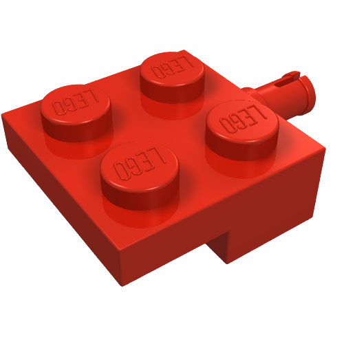 Part 4488 - Plate, Modified 2 x 2 with Wheel Holder - De BrickPlaats
