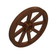 Part 4489b - Wheel Wagon Large 33mm D., Hole Notched for Wheels Holder Pin - De BrickPlaats