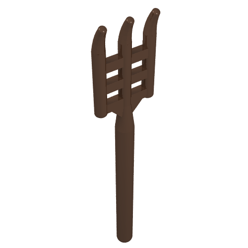 Part 4496 - Minifigure, Utensil Pitchfork - Handle with Round End - De BrickPlaats