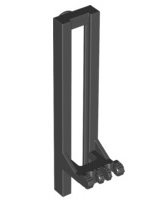 Part 4518c - Vehicle, Forklift Wide 1 x 2 Hinge Plate Locking Dual 2 Fingers with Rubber Belt Holder - De BrickPlaats
