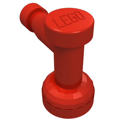Part 4599a - Tap 1 x 1 with Hole in Nozzle End - De BrickPlaats