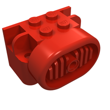 Part 4616a - Fabuland Airplane Motor / Engine Block, Small Pin Hole - De BrickPlaats