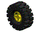 Part 4624c03 - Wheel 8mm D. x 6mm with Black Tire 21mm D. x 9mm Offset Tread Medium (4624 / 4084) - De BrickPlaats