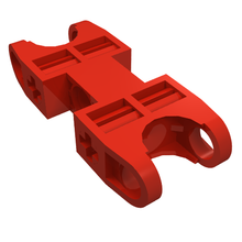 Part 47296 - Technic, Axle and Pin Connector 2 x 5 with 2 Ball Joint Sockets, Open Sides - De BrickPlaats